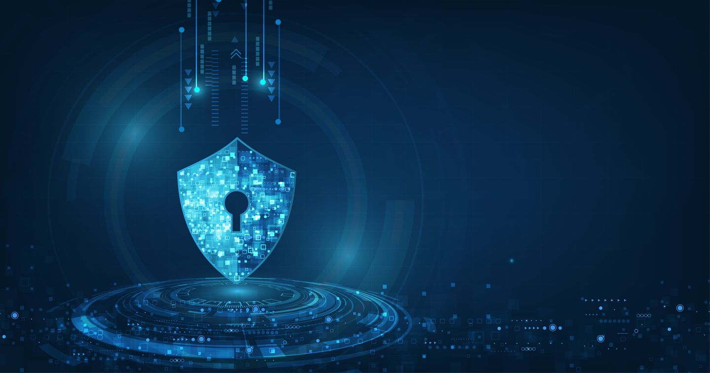 Digital cyber security shield protecting connected systems