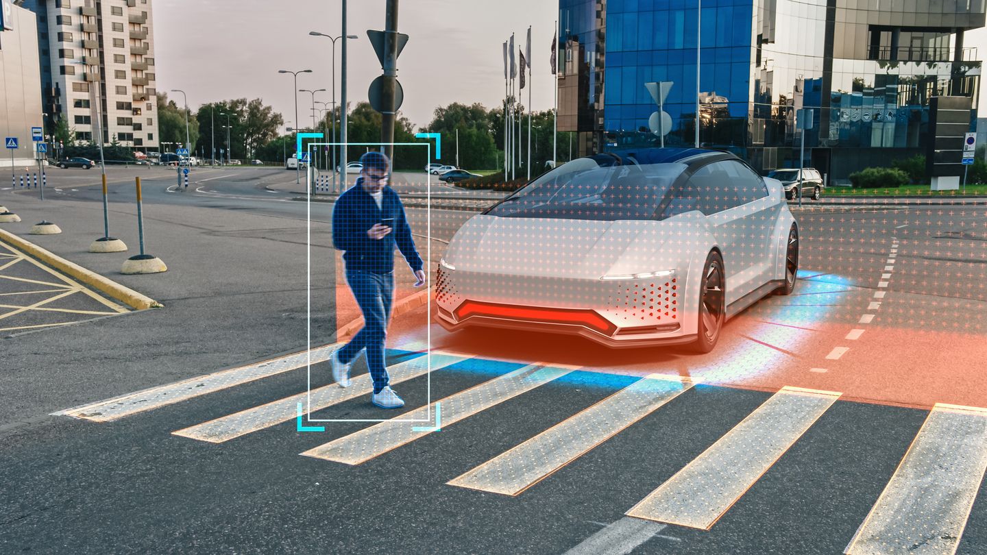 Autonomous vehicle with pedestrian detection safety system